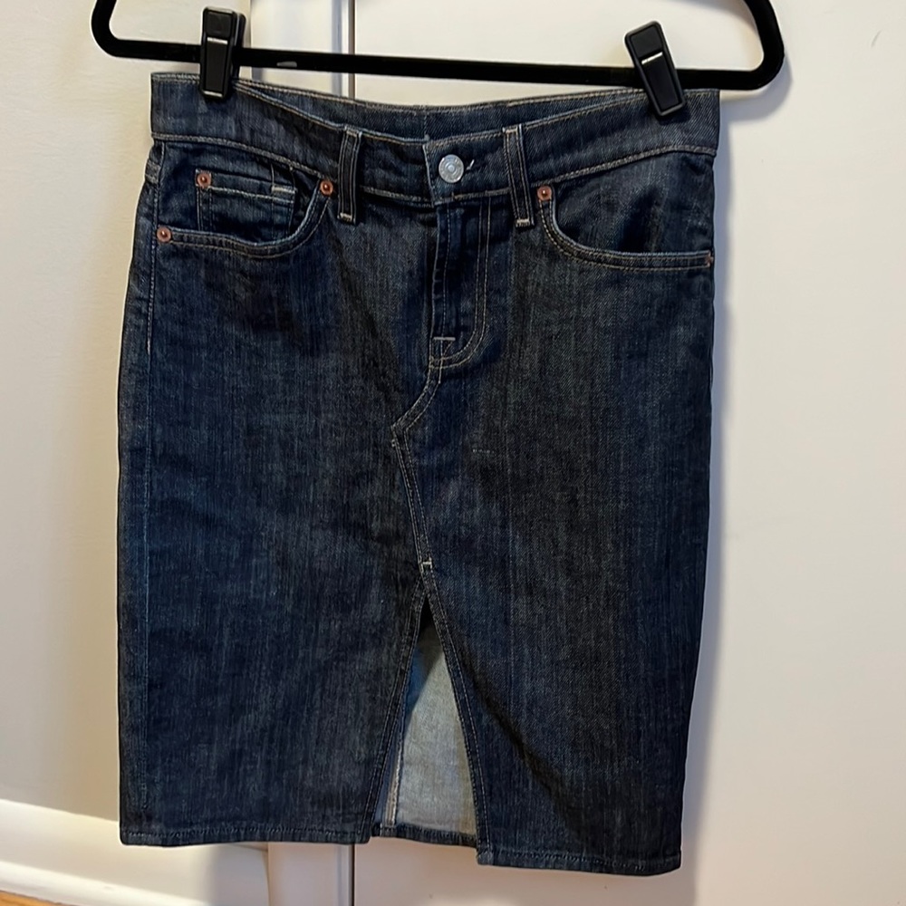 •7 for all mankind• denim pencil skirt